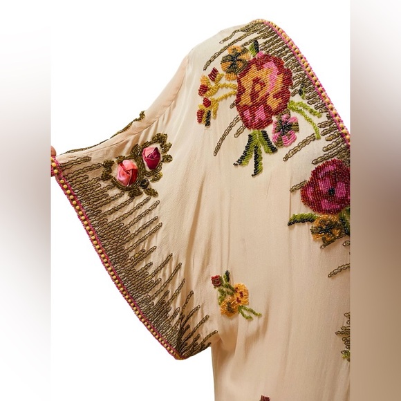 TRACY REESE Silk Chiffon Beaded Dress w/Slip NWT 12 - Picture 9 of 16